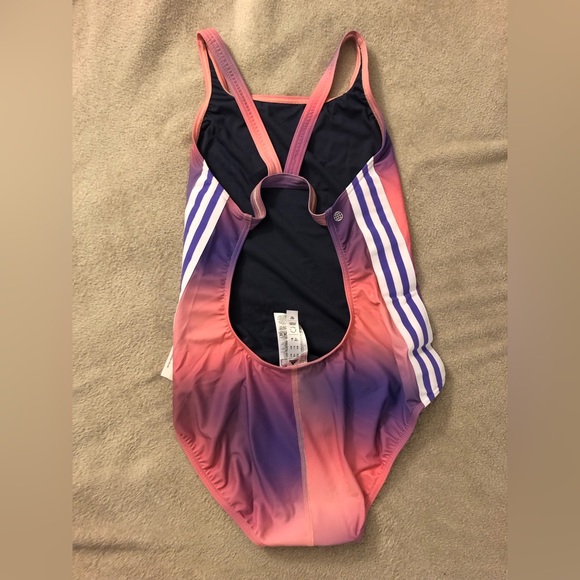Adidas Women's Standard Melbourne Printed 3 Stripes Swimsuit - Picture 6 of 8
